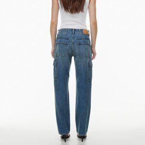 Aritzia Denim Forum The '90s Edit Low Rise Cargo Jean Size 26 NWT Y2K Relaxed